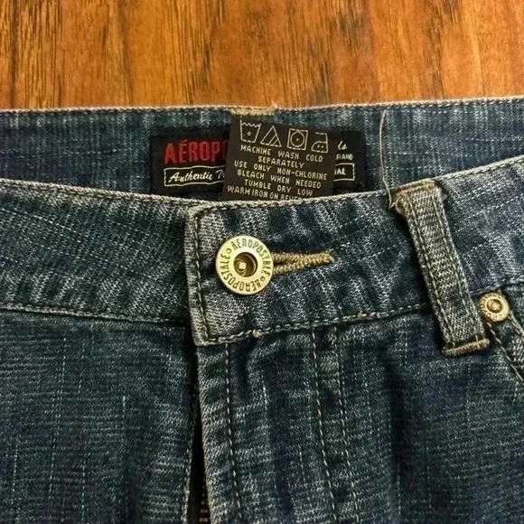 Aeropostale Denim Skirt Girl’s Size 3 Frayed Hem distressed - Picture 4 of 10